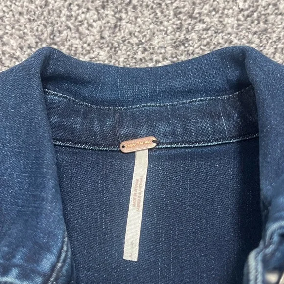 Women’s Free People Sz 2 Amber Denim Dress - Picture 3 of 4